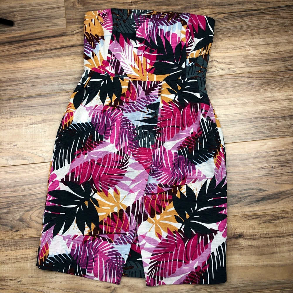 Banana Republic multi colored strapless dress